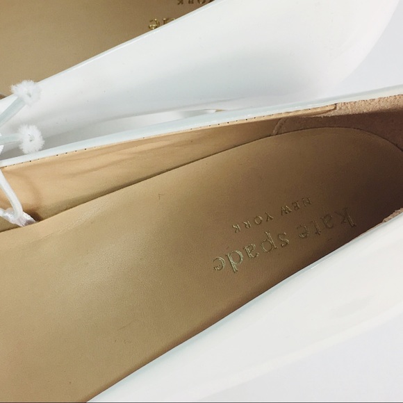Kate Spade White Vida Pointed 3" Heels Patent - Picture 2 of 6